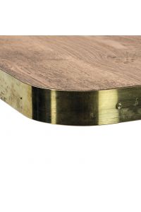 Oak veneer, brass edge, 38mm